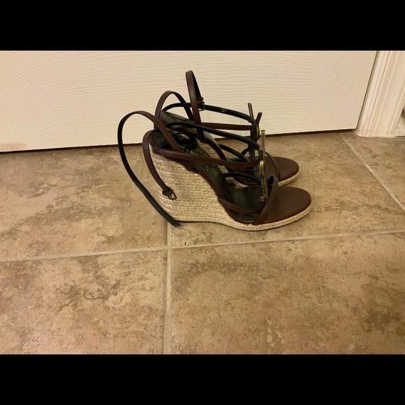YSL Cassandra wedge sandals - Picture 2 of 5